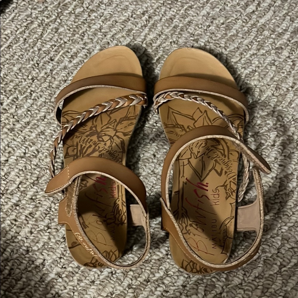 Brown Braided Sandals